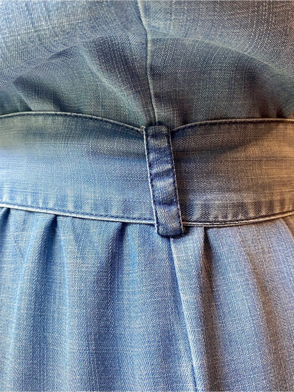 Avara Chambray Button-Down Maxi Dress with Tie Belt - Picture 7 of 16
